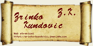 Zrinko Kundović vizit kartica